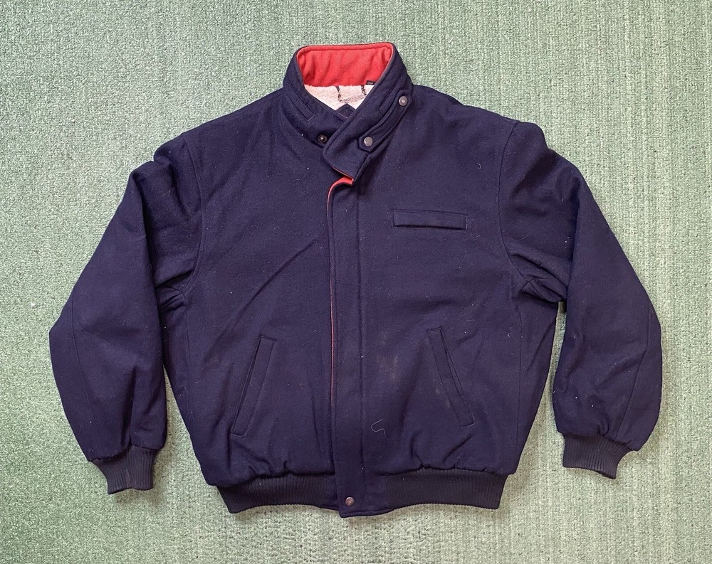 Members Only Men's Heavyweight Wool Full Zip Sherpa Lined Jacket Size 42-image