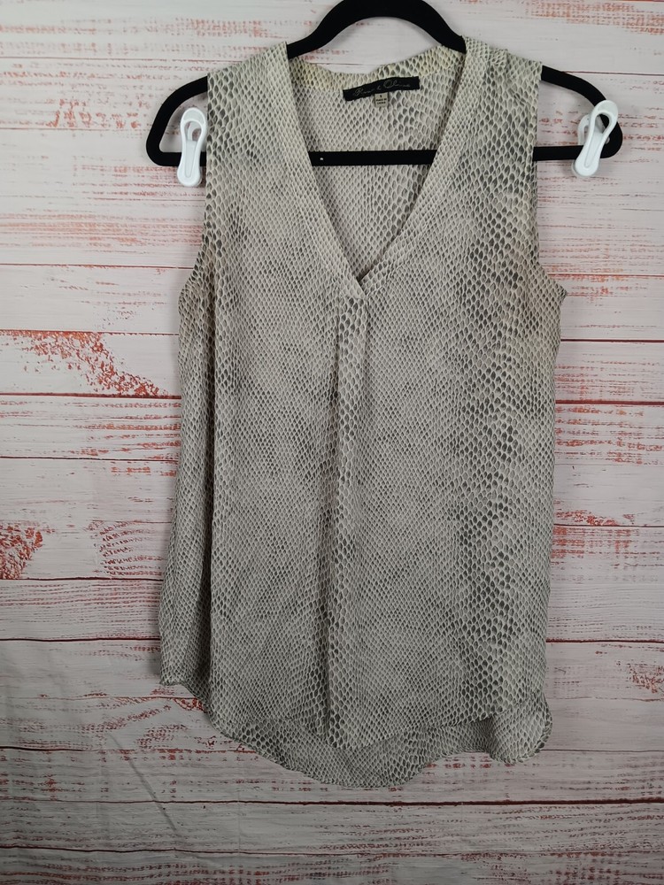 Rose + Olive Top Women’s Small Snake Print Sleeveless High Low Hem