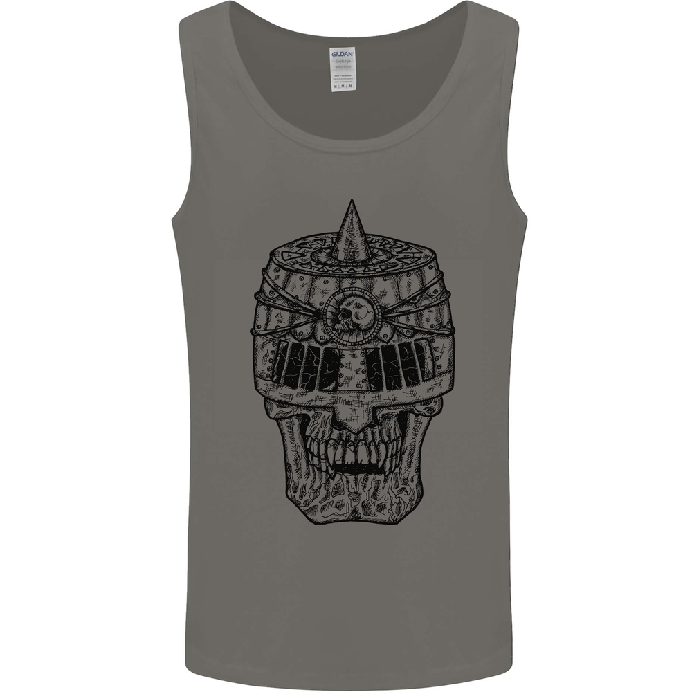 Medieval Skull Helmet Mens Vest Tank Top
