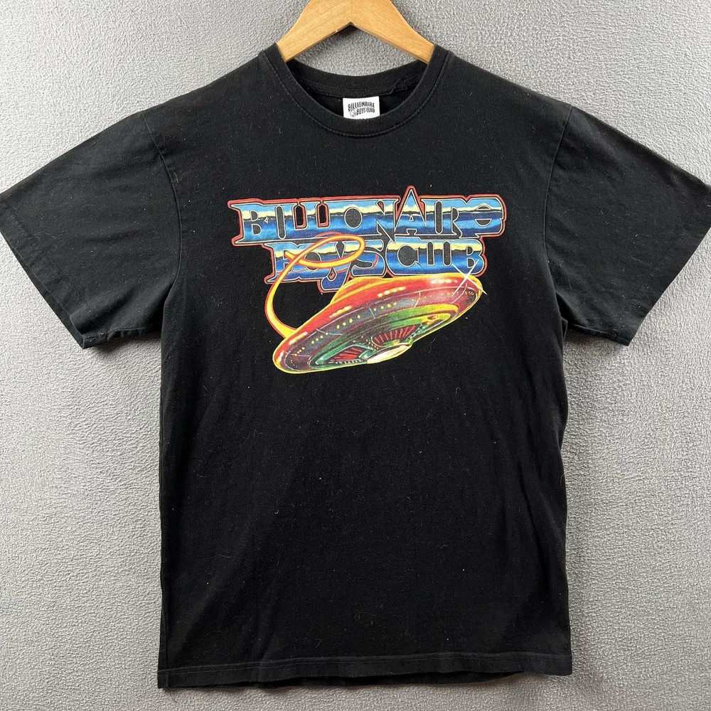 Billionaire Boys Club Shirt Mens Medium Black Alien Spaceship UFO Streetwear Y2K