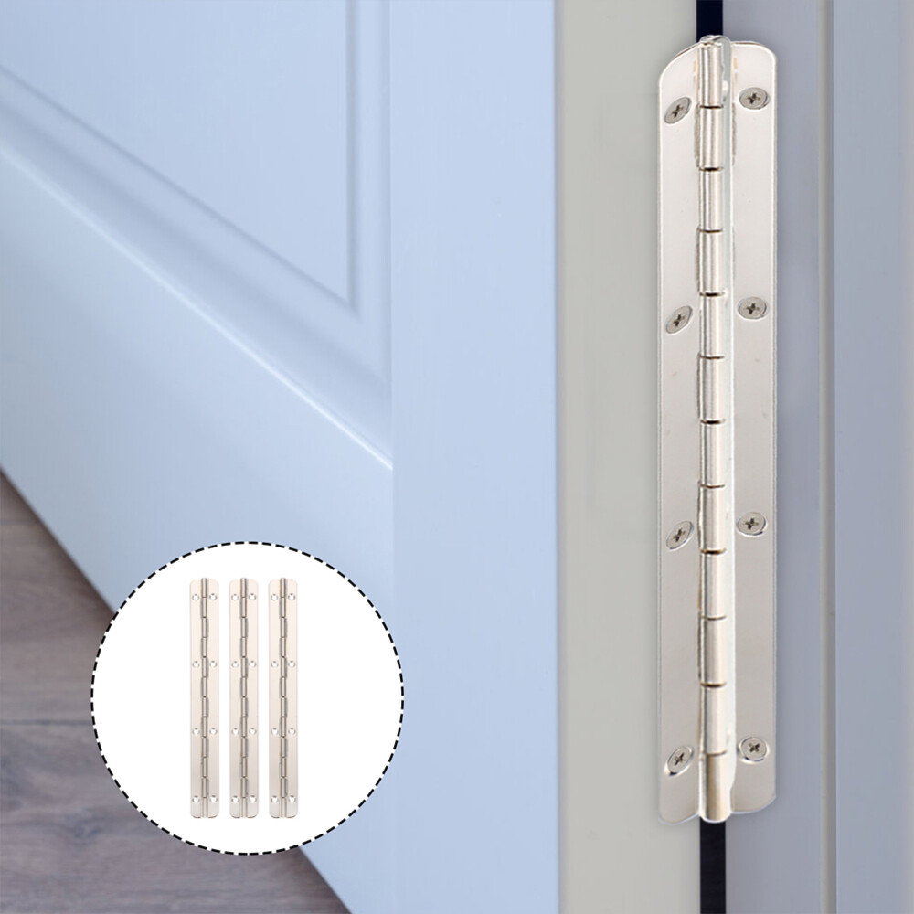 3 Pcs Piano Hinge Long Butt Hinges Heavy Duty Cabinet for Doors Adjustable
