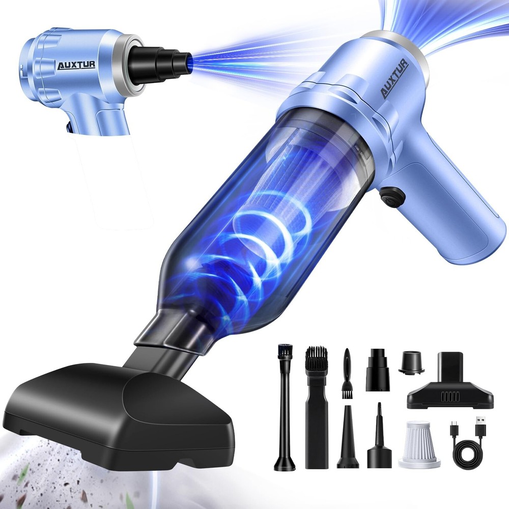 Car Vacuum Portable Cordless|Handheld Vacuum Cleaner with 15000PA,120W Air Du...
