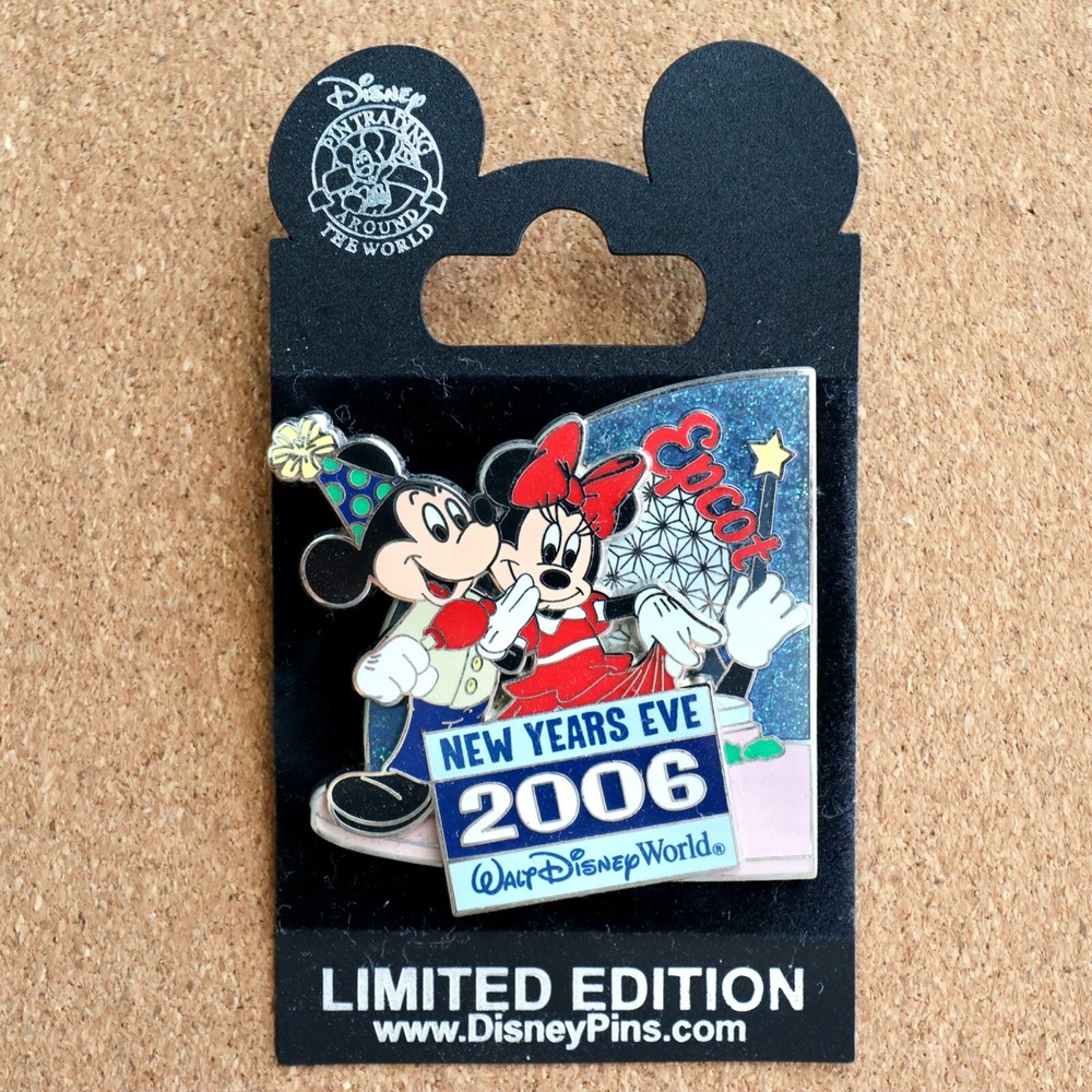 Disney New Years Eve Mickey & Minnie 2006 Epcot Pin Limited Edition 7500-image
