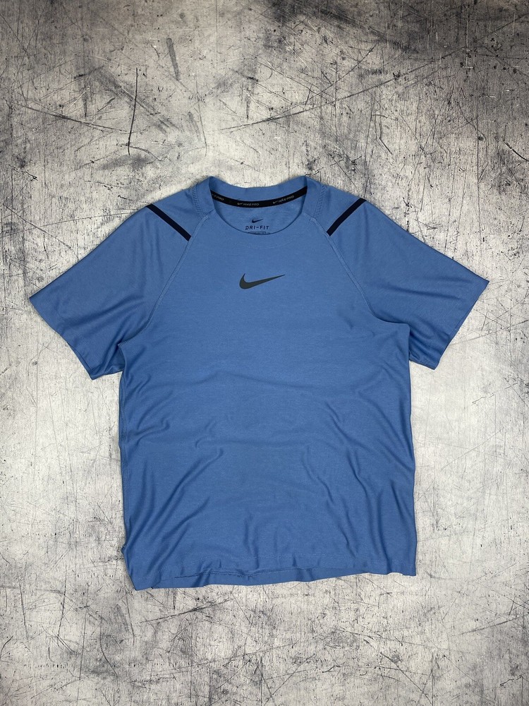 Nike Pro Dri-Fit  Blue Training Gym Sports T Shirt tee Size M
