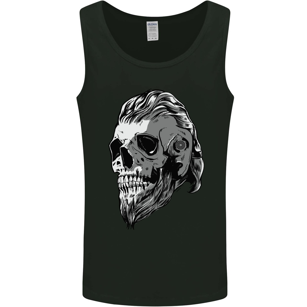 Odin Viking Skull Skull Mens Vest Tank Top
