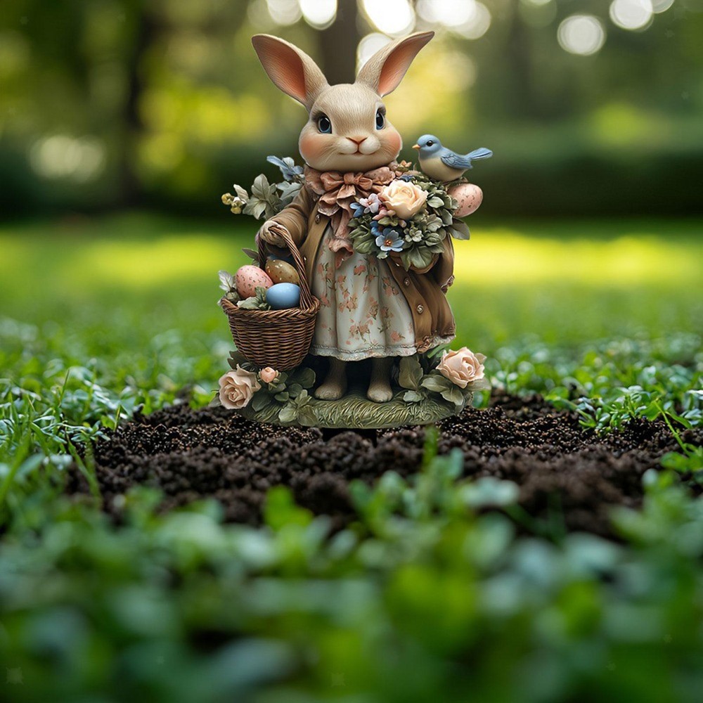 Bunny Garden Stake Cute Outdoor Decoration for Patio Proch Party Decoration