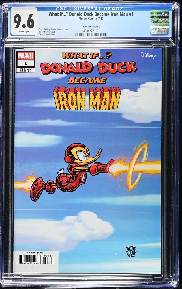 What If...? Donald Duck Became Iron Man 1 CGC 9.6 Skottie Young Variant