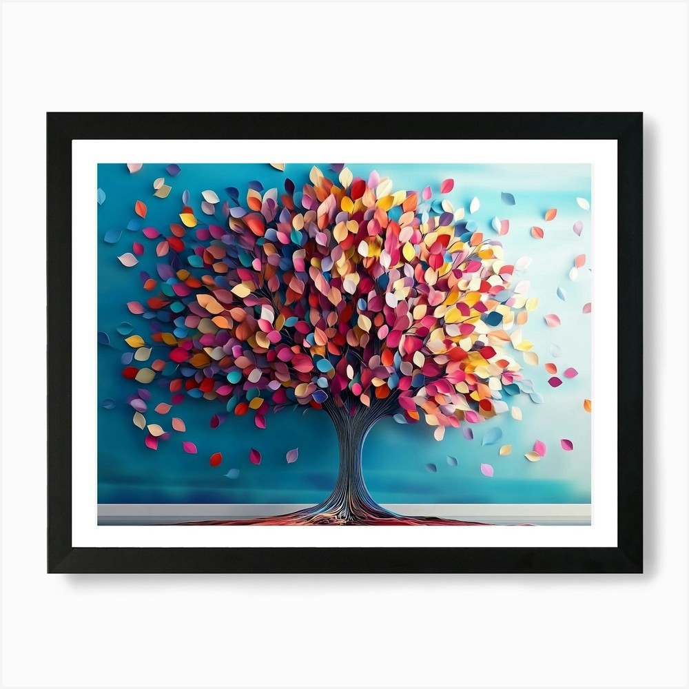 Tree of Life 257 Framed Art Print Canvas Wall Decor Picture