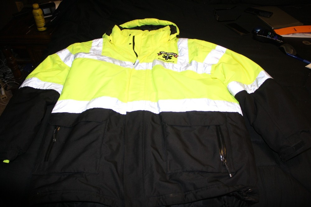 PORT AUTHORITY Safety COAT Mens XL Heavyweight Insulated ANSI 107 J799S Fire/Amb