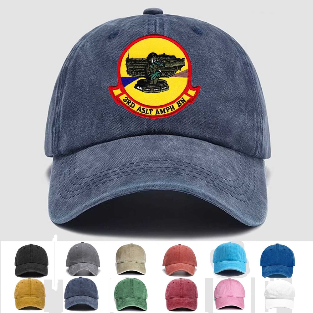 Custom Embroidered Hat 3rd Assault Amphibian Battalion, Veteran Cap, Trucker Hat