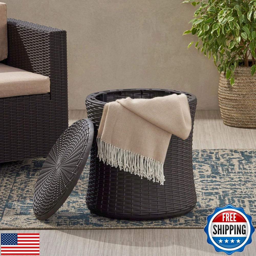 Christopher Knight Home Dark Brown Wallice Outdoor Patio Table