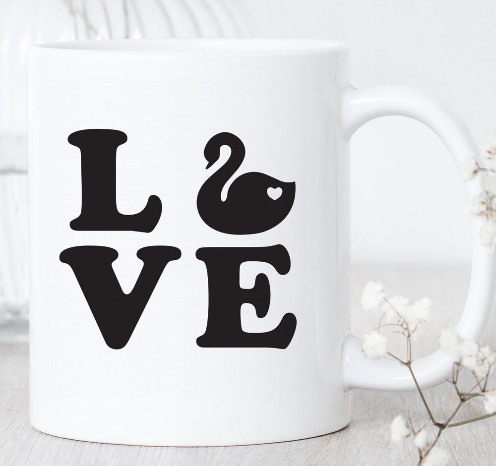 Swan Love Mug Swan Mug Swan Gift Swan Lover Mug Cute Swan Gift Swan Lover Gift