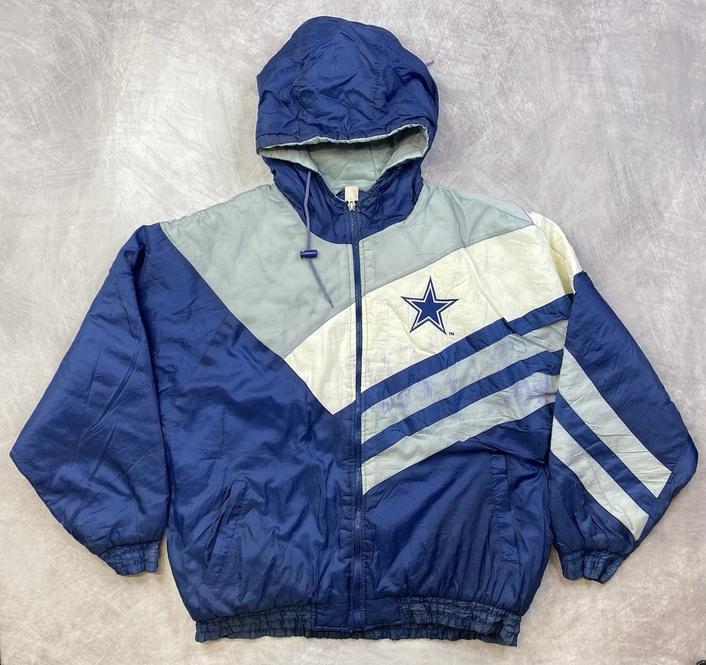 Vintage NFL Dallas Cowboys Jacket Logo 7 Puffer Jacket Size Large