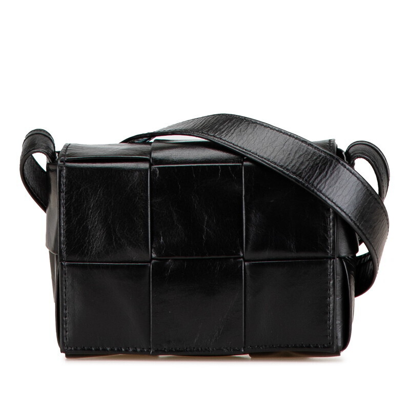 Bottega Veneta Black Leather Candy Cassette Shoulder Bag 359464