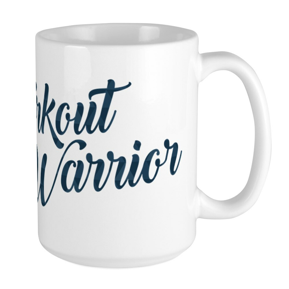 CafePress Workout Warrior Coffee Mug, Large 15 oz. White Coffee Cup (78197589)