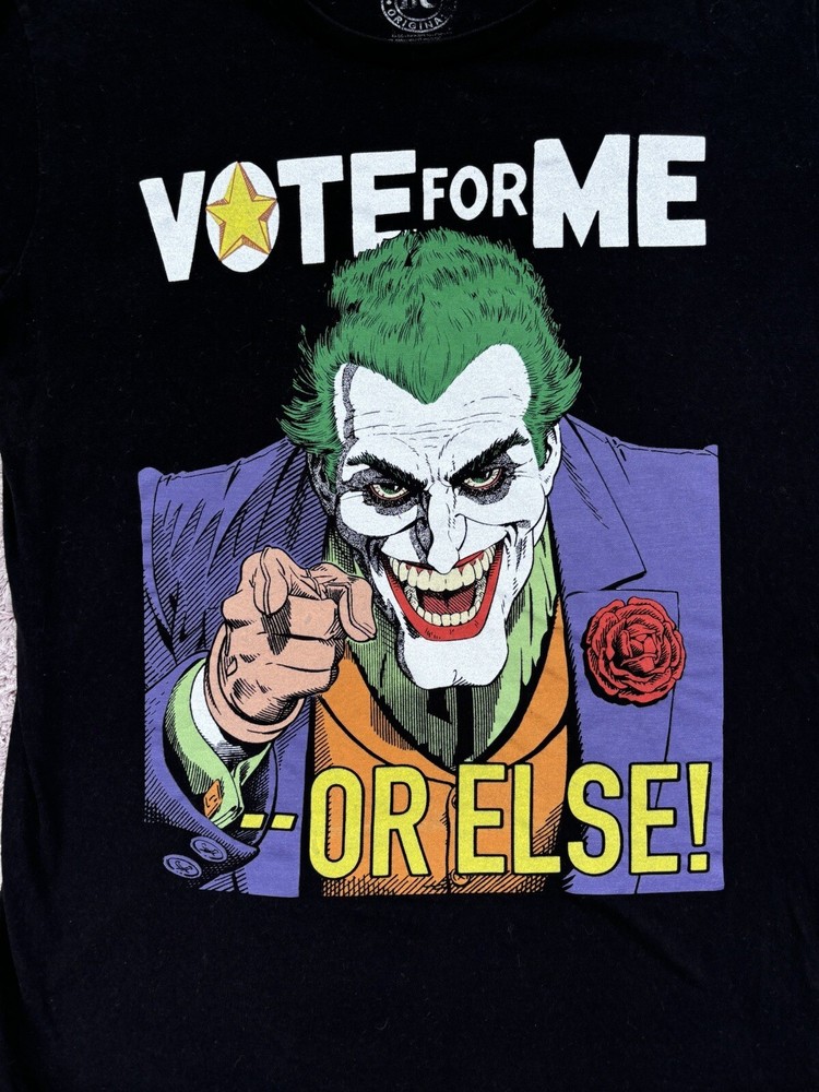 Joker Vote For me shirt Small dc Batman