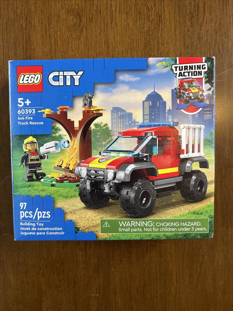 LEGO 60393 FIRE TRUCK RESCUE with CAT - NEW IN BOX