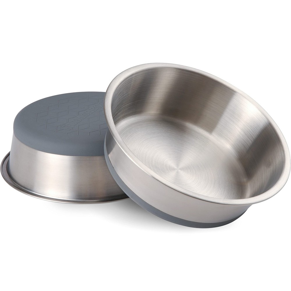 Stainless Steel Dog Bowl, Non-Slip Heavy Duty Pet Dish, 8 Cup Food & Water Bo...