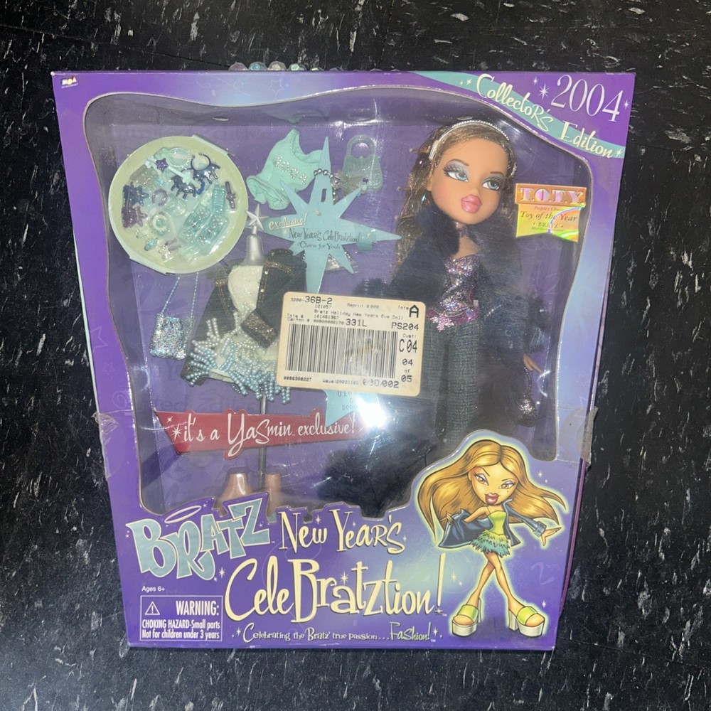 2004 Bratz New Years Yasmin Limited Edition Doll 147992 NRFB Mint-image