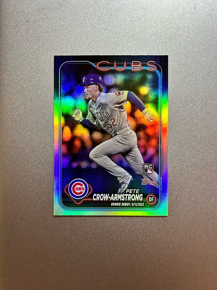 Pete Crow-Armstrong 2024 Topps Update Rookie Debut Rainbow Foil