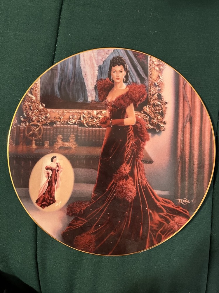 Vintage Gone With the Wind Musical Music Box Plate