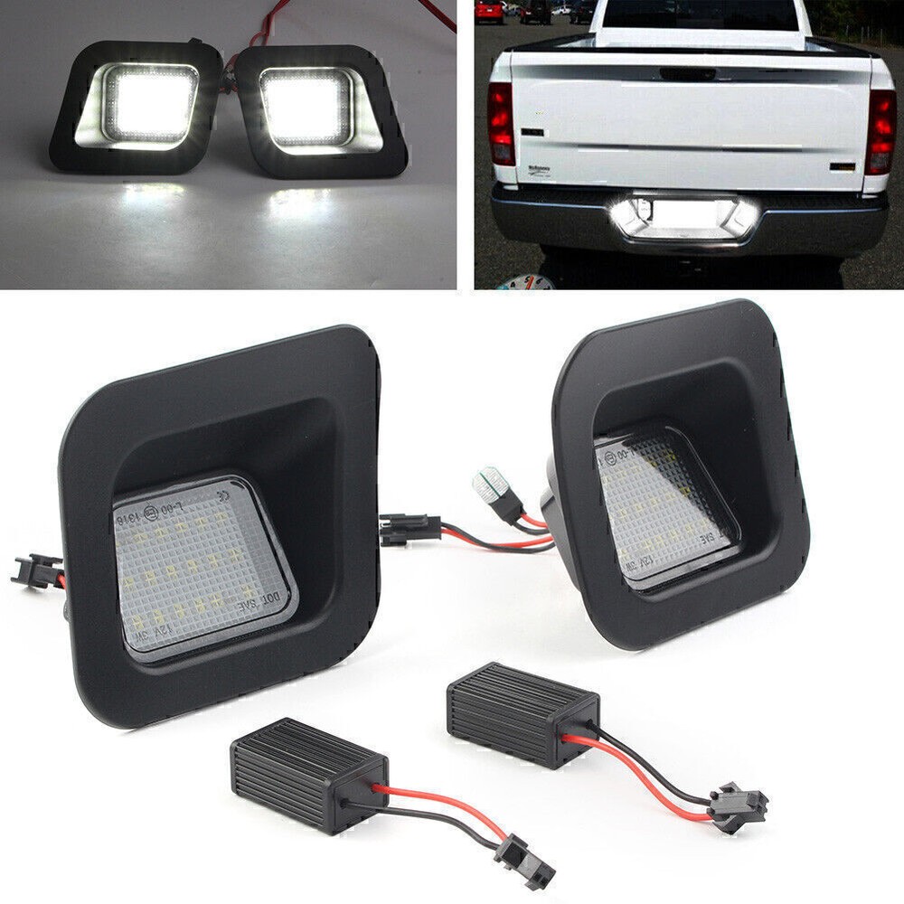 2Pcs LED Car License Number Plate Lights for Dodge RAM 1500 2500 3500 2003-2018
