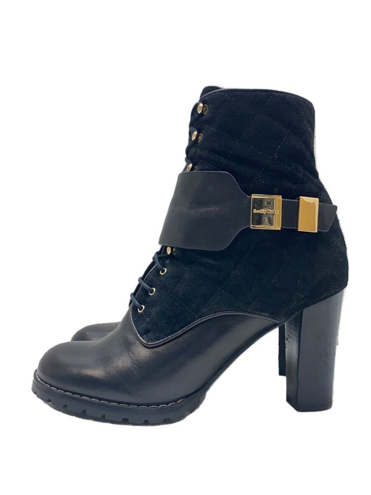 See By Chloe Lace-Up Boots/38/Blk/Leather 858
