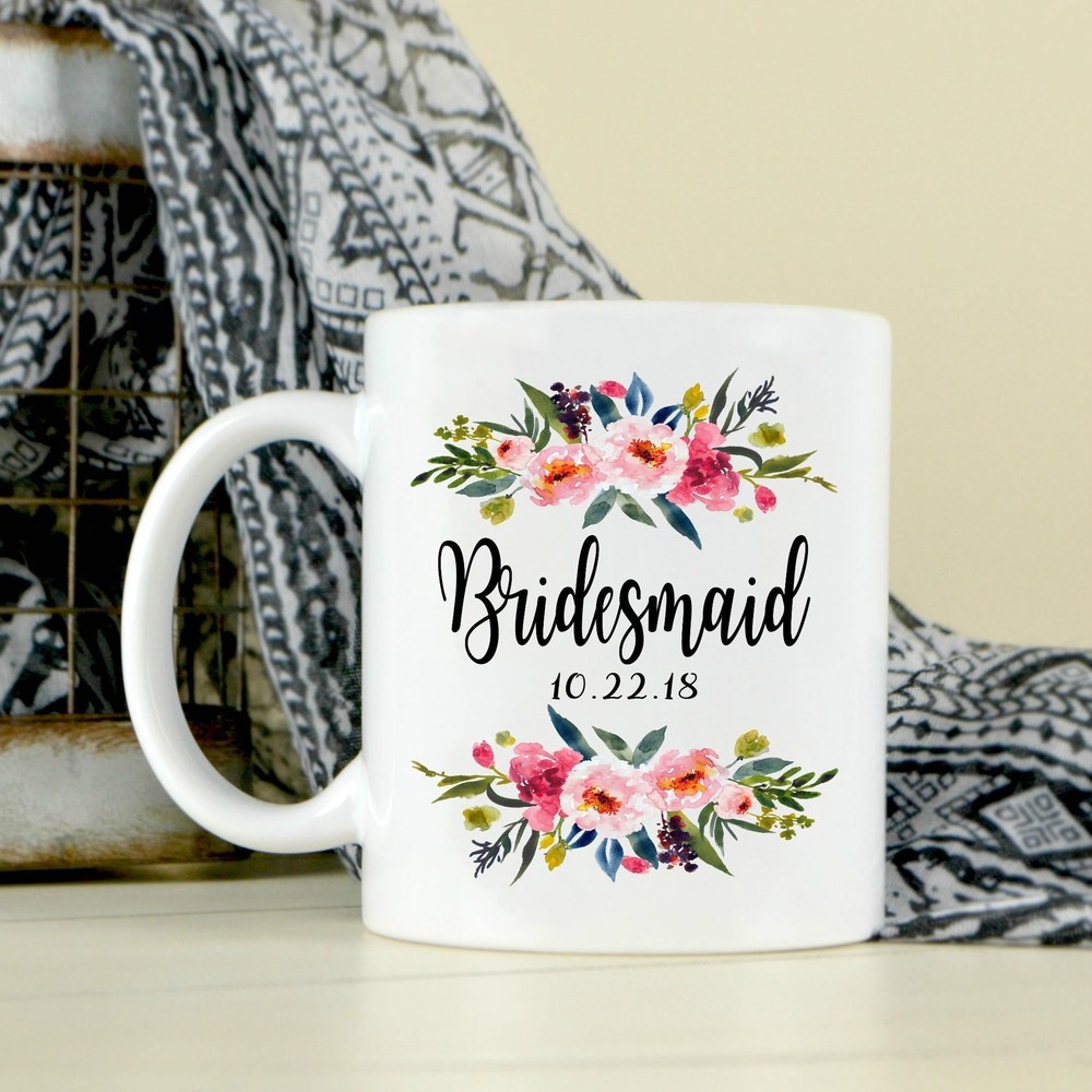 Custom Bridesmaid Coffee Mug Bridesmaid Gift Custom Wedding Favor Bridal Party