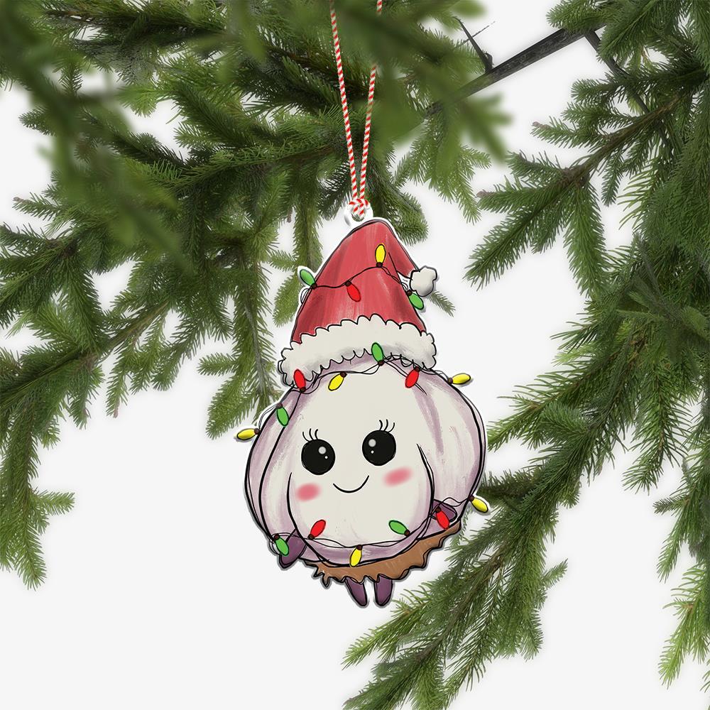 Lovely Garlic Christmas Flat Ornament  Garlic Xmas Car Ornament Gift Decor