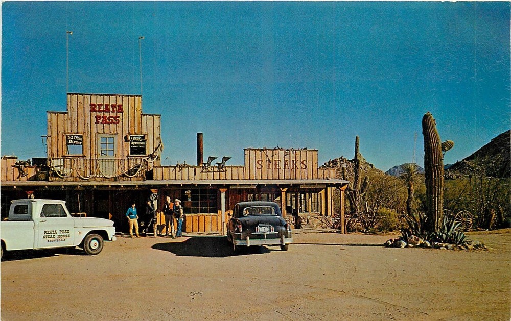 1960s Scottsdale Arizona Cavallier's Reata Pass Steak House Postcard 25-2294