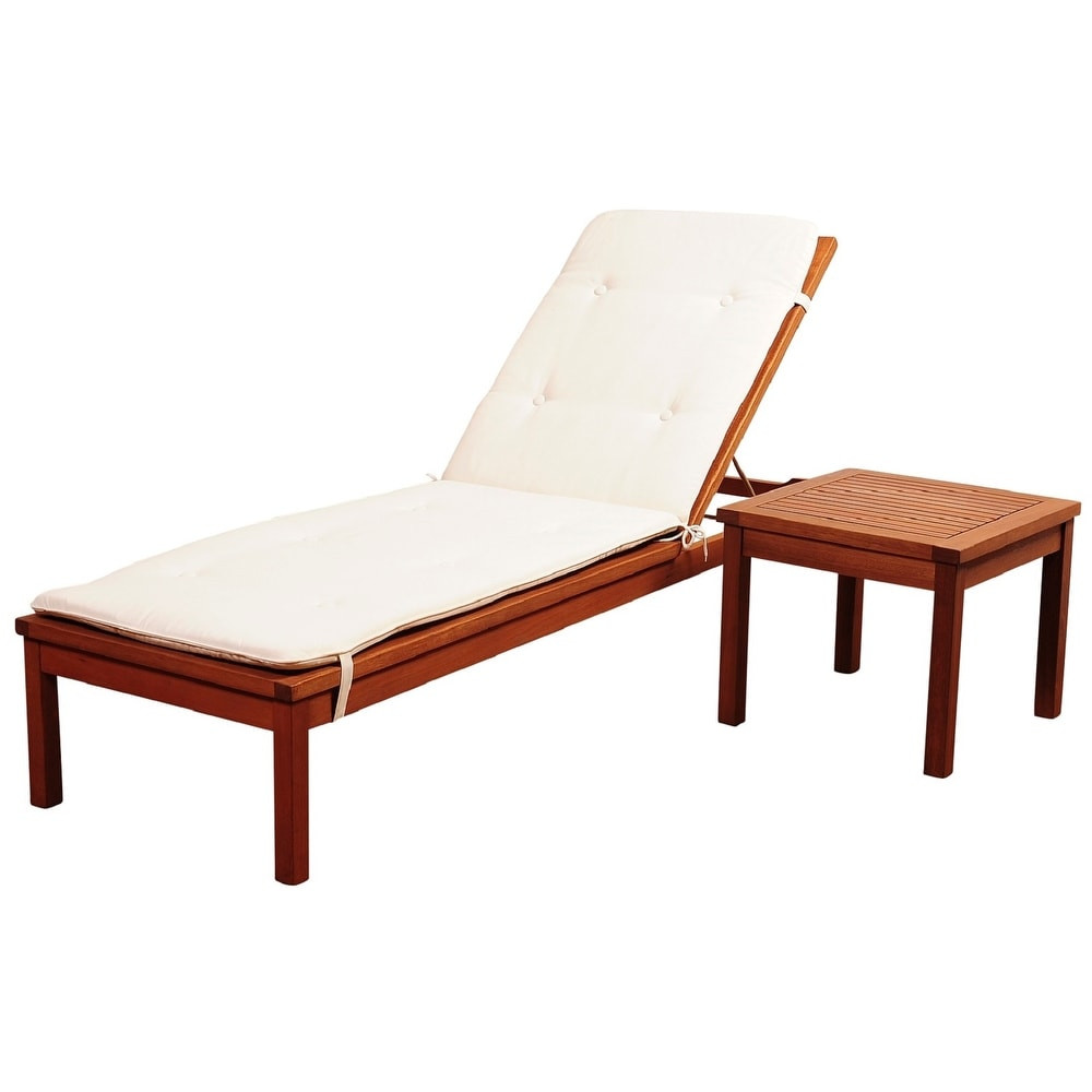 Amazonia Washburn 2-Piece White Outdoor Chaise Lounge Set