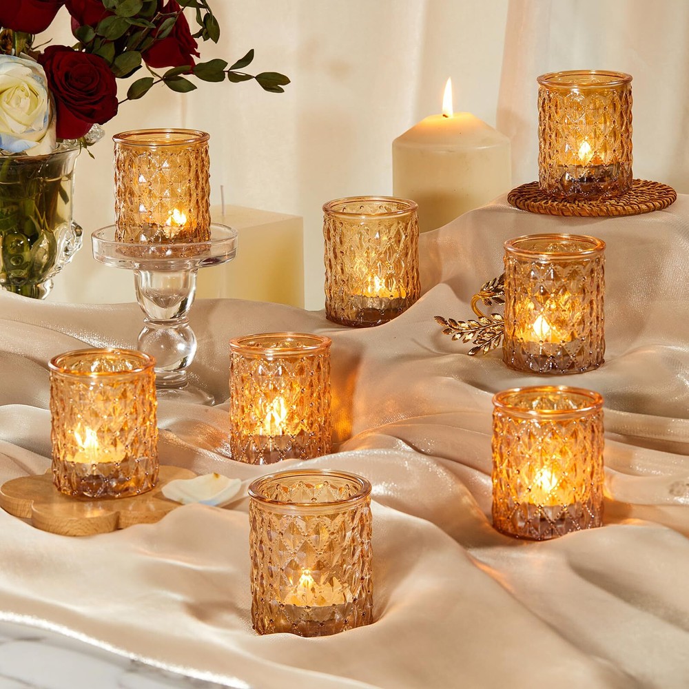 24pcs Gold Tea Light Candle Holders for Elegant Table Centerpieces