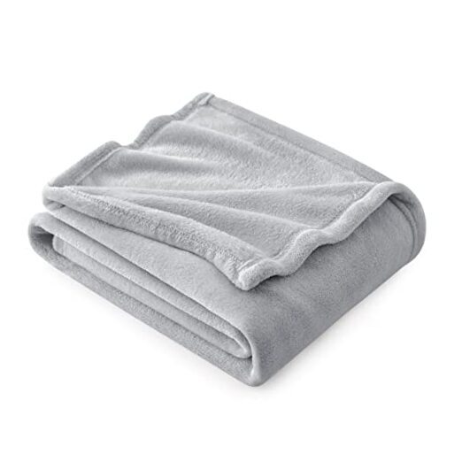 Light Grey Fleece Throw Blanket - 50