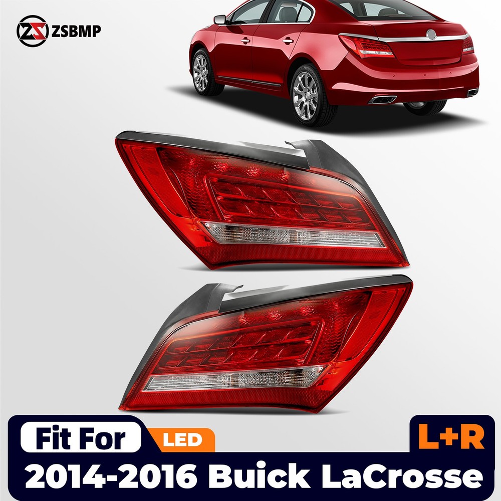 For 2014 2015 2016 Buick LaCrosse LED Tail Light With Blubs Pair RH & LH