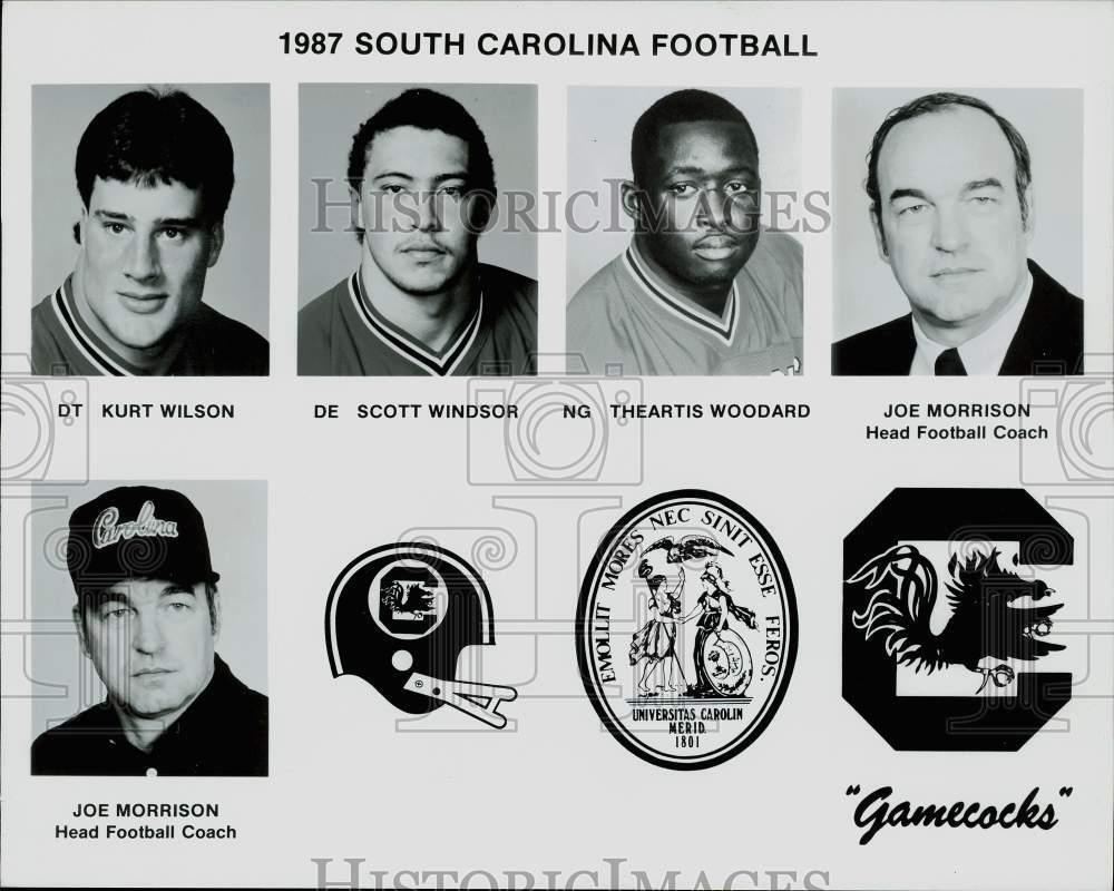 1987 Press Photo South Carolina Football Roster - afa08505
