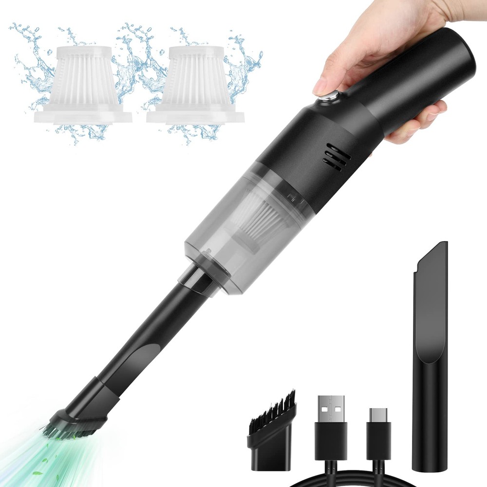 Portable Mini Car Vacuum Cleaner, High Power Cordless(400g) Handheld Recharge...