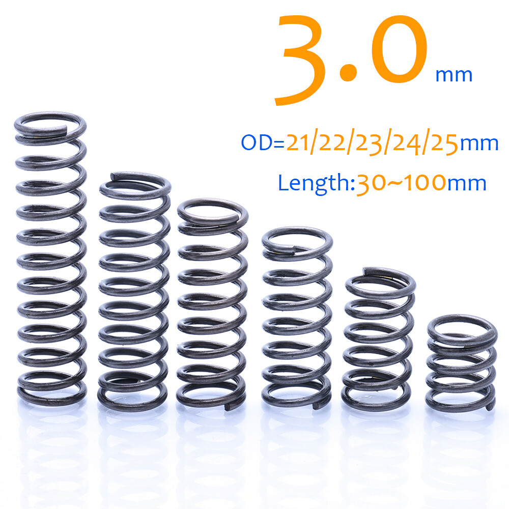 3mm Steel Wire Compression Spring 21-25mm OD Black Pressure Spring