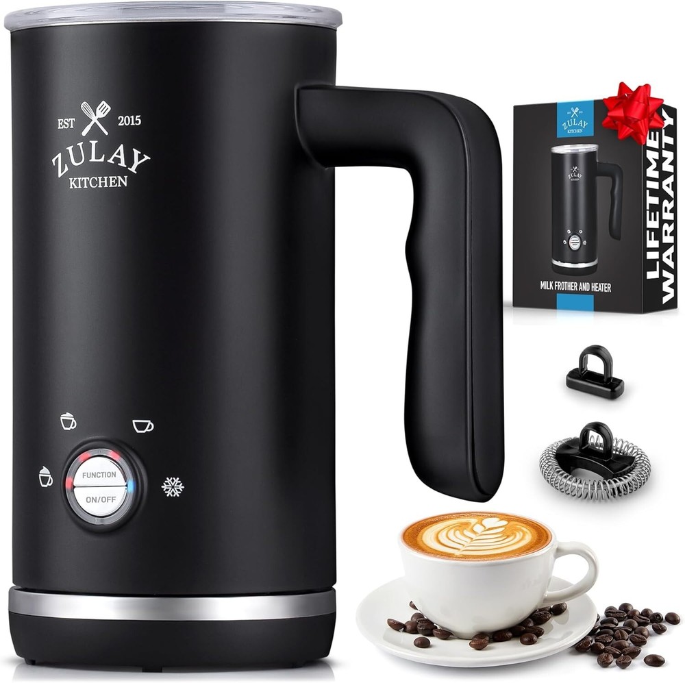 Zulay 4-in-1 Automatic Electric Milk Frother and Steamer 10oz 300ml