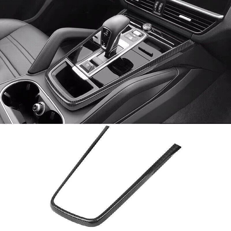 Carbon Fiber Car Console Gear Box Panel Trim Cover For Porsche Cayenne 18-21