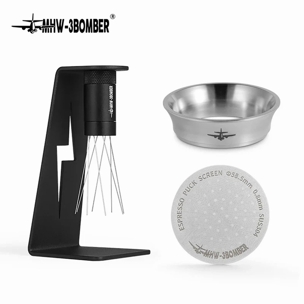 Espresso Puck Screen Kit Dosing Funnel Stainless Steel 51 53 54 2.28 in Stirrer