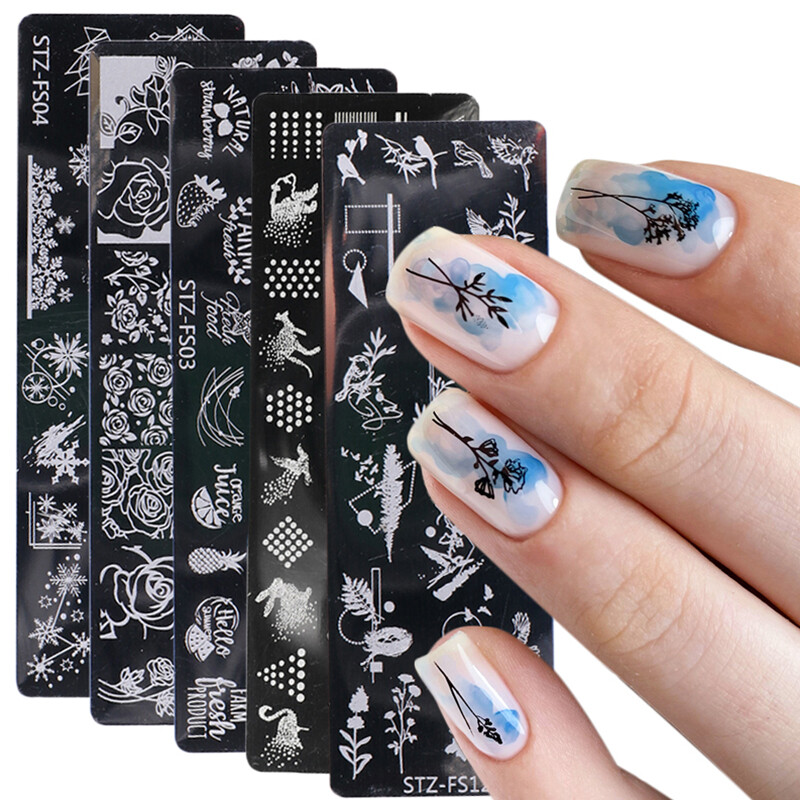 Reusable Nail Art Stamping Plates Animal Nail Stencils Template - Gels Polish