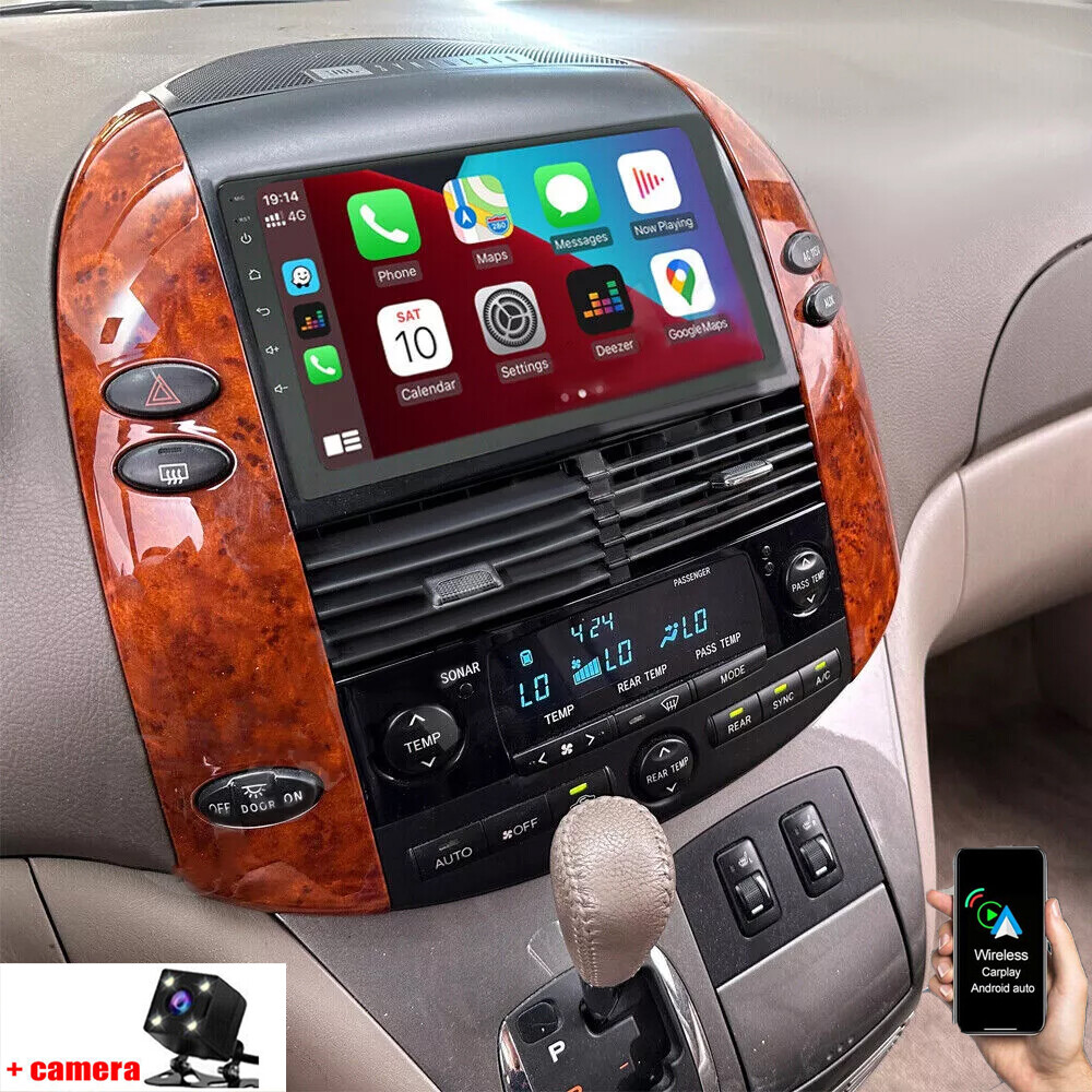 For Toyota Sienna 2004-2010 Android 15 Carplay Car Radio Stereo GPS Wifi GPS BT