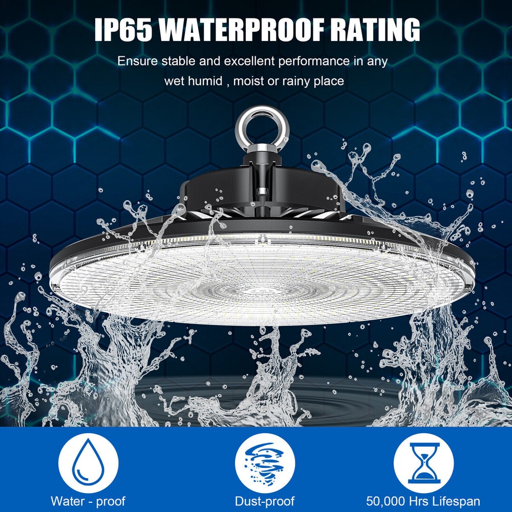 200W LED UFO High Bay Shop Light For Garage Warehouse Store Light Fixture AC480V