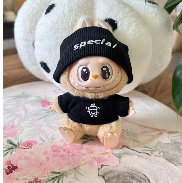 17cm Labubu Doll Fashion Sweater Hoodies Color Matching Outfits
