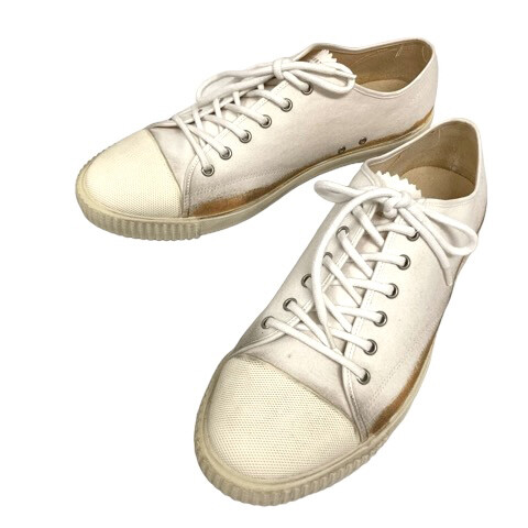 Men 11.0Us Maison Margiela S57Ws0420 Sneakers Shoes Canvas Low Cut 44 Whit FU143