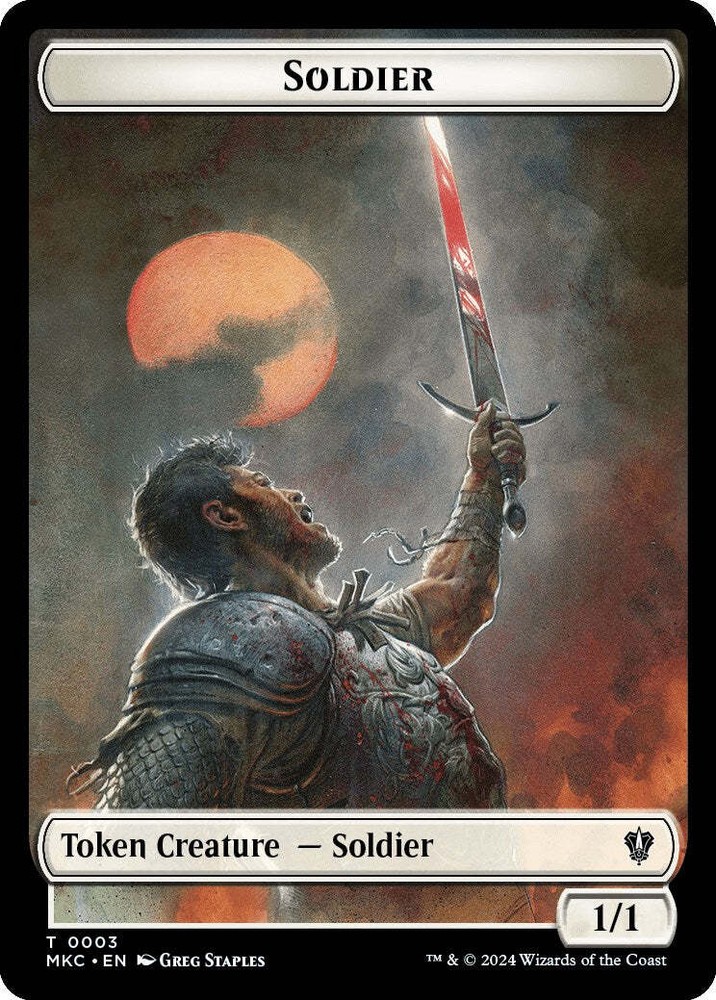 Soldier // Kobolds of Kher Keep Double-Sided Token [MKC - 3 // 12] NM
