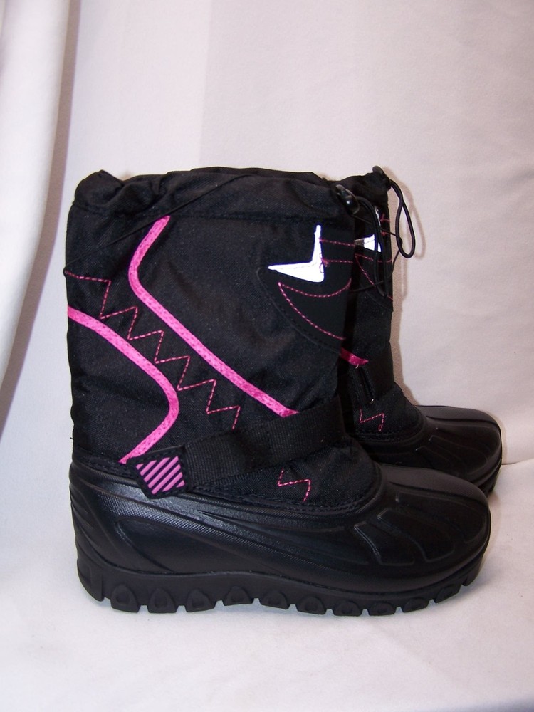 Winter Boots Ozark Trail GIRLS Temp Rated 4 New PINK BIG KID Black New