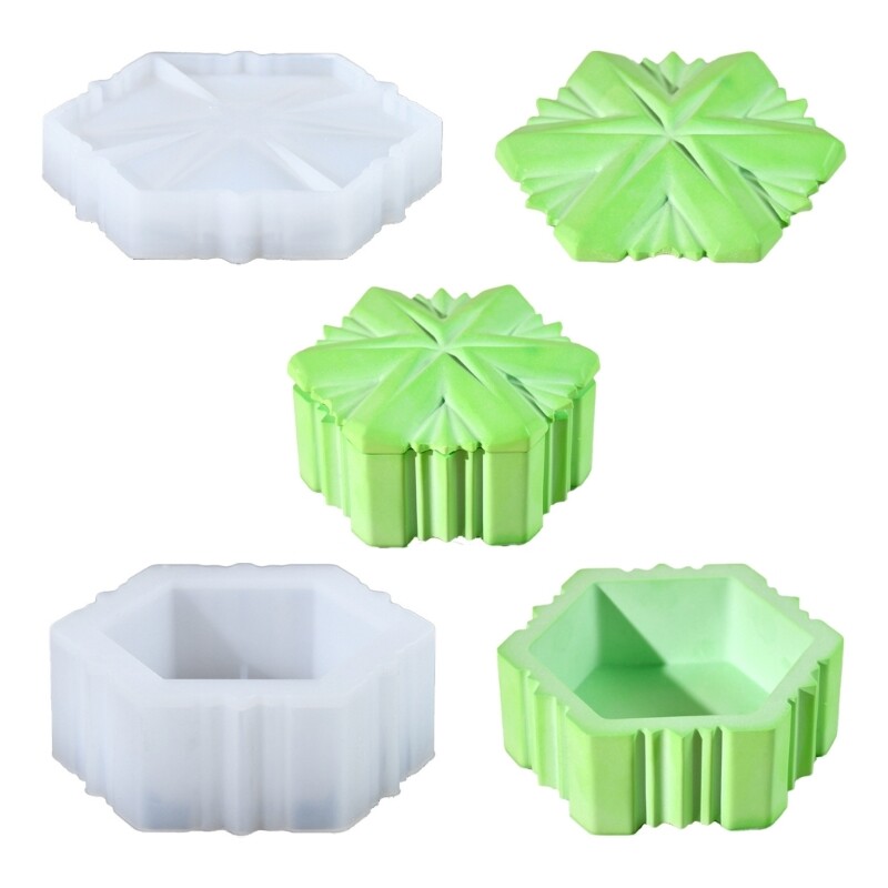 Elegant Heart Jar Designs Silicone Mold for Resin Art and Home Decoration