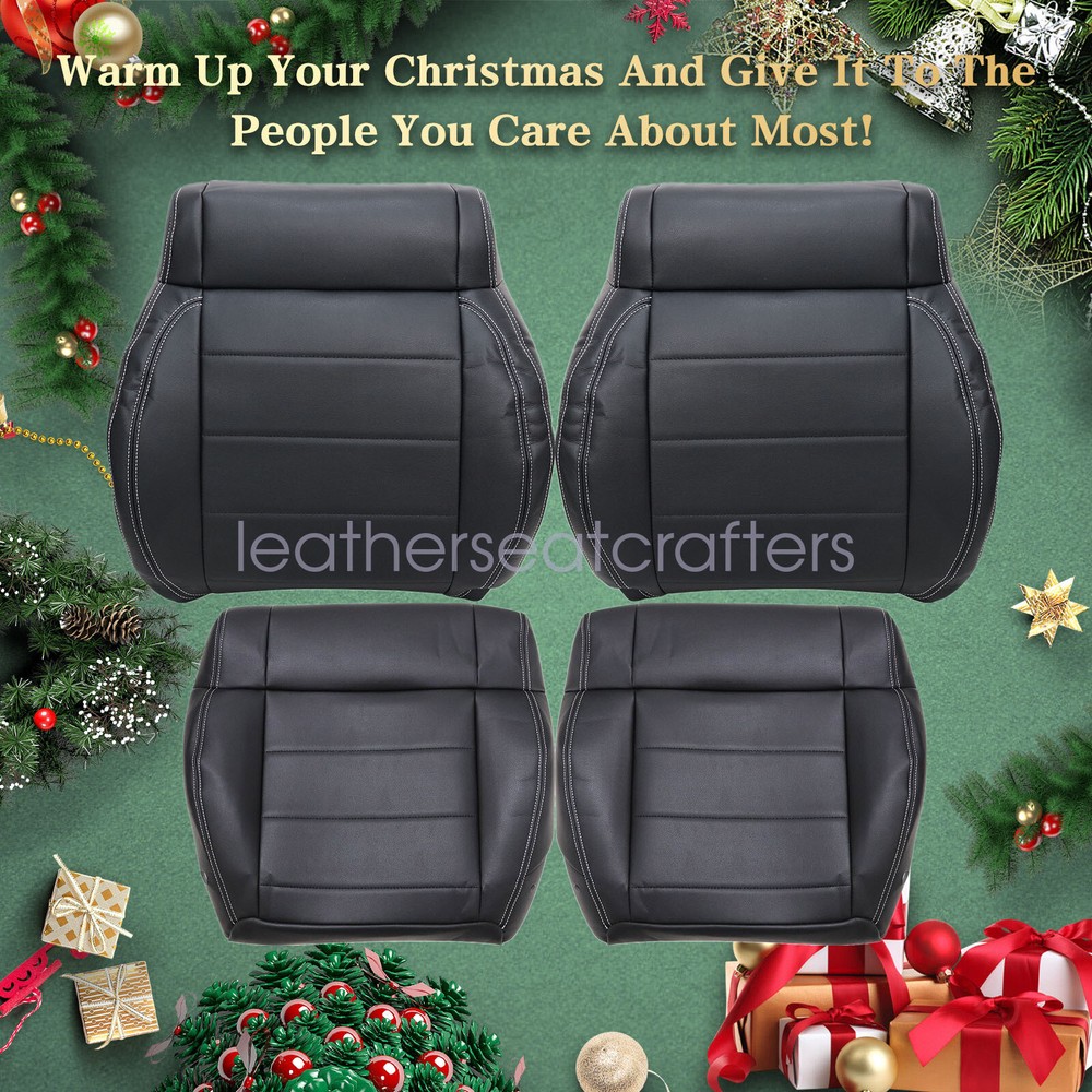 For 2008 2009 2010 2011 2012 Jeep Wrangler Replacement Leather Seat Cover Black