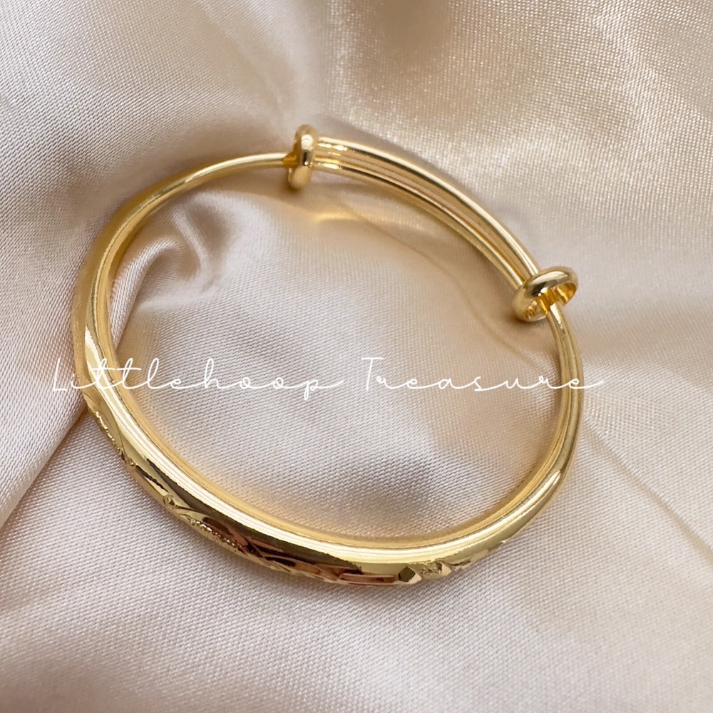 Baby Gold Filled Bangles | Children 22K Gold Filled Bracelet Adjustable